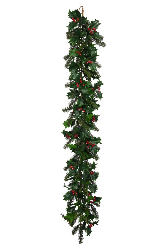 Handtouch Holly & Pine Needle Garland
